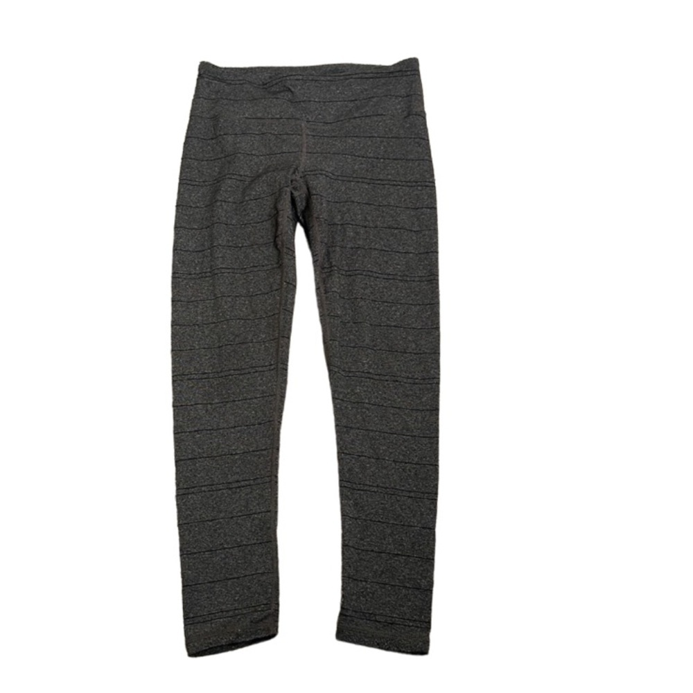 Prana gray striped leggings size medium